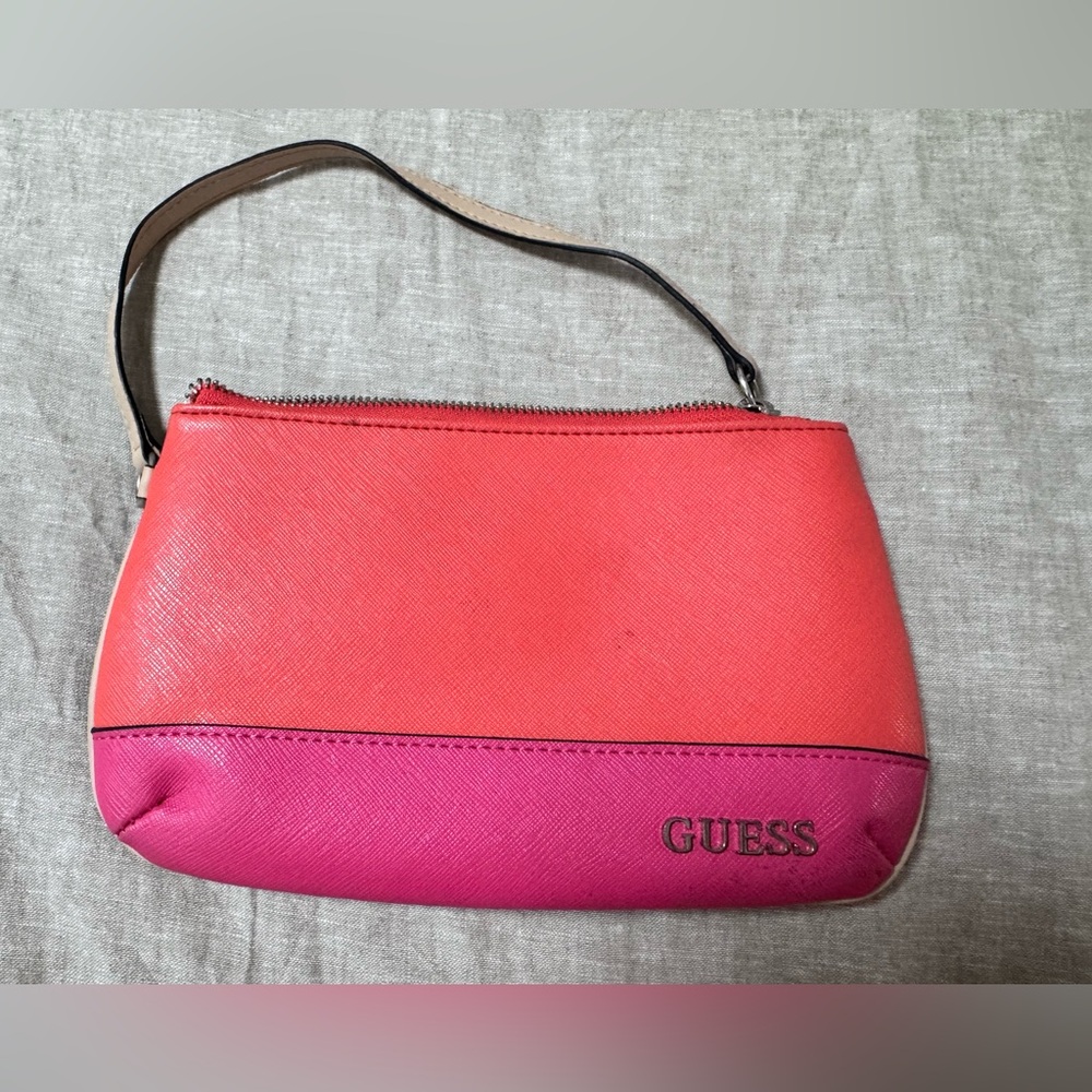 Guess Two-Tone Pink and Red Shoulder Bag